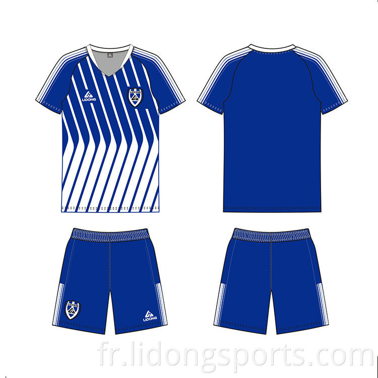 Lidong Full Over Sublimation Impression numérique Jersey de football pas cher / Nom de l'équipe personnalisée Soccer Uniforme / Football